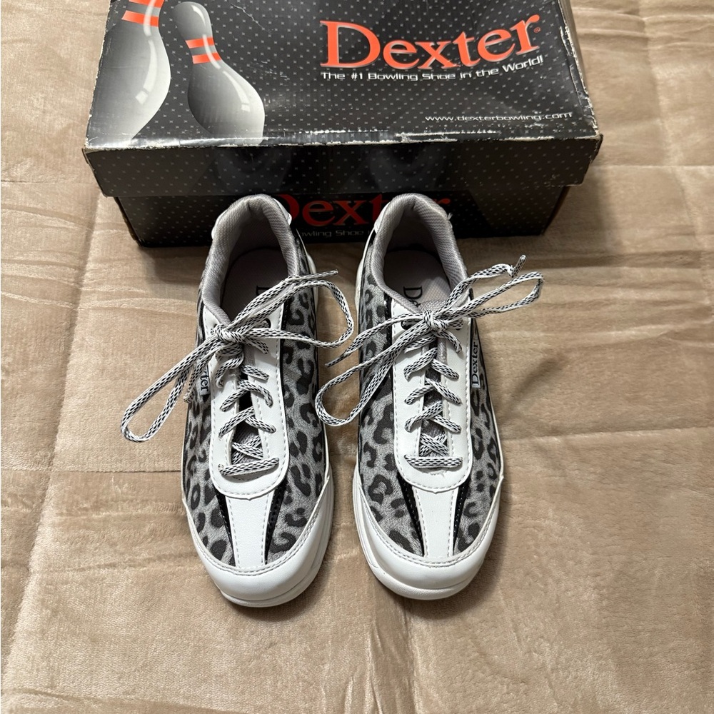 Dexter Black and White Animal Print Bowling Shoes